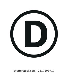 Gambian Dalasi icon. Flat black and white currency coin. Gambia Money symbol. Vector isolated on white background.