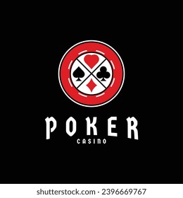 Gamble casino poker chip logo design ideas