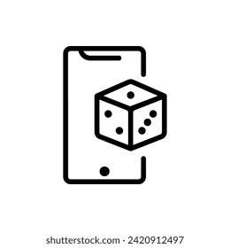 Gamble, Game Line Icon Logo Illustration. Game Icon-set. Suitable For Web Design, Logo, App