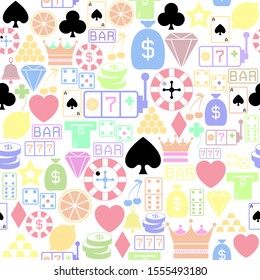 gamble seamless pattern background icon.