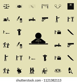 gambler icon. Detailed set of Crime icons. Premium quality graphic design sign. One of the collection icons for websites, web design, mobile app on colored background