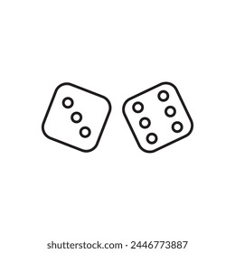 gambler icon vector. gambler flat simple liner illustration on white background..eps