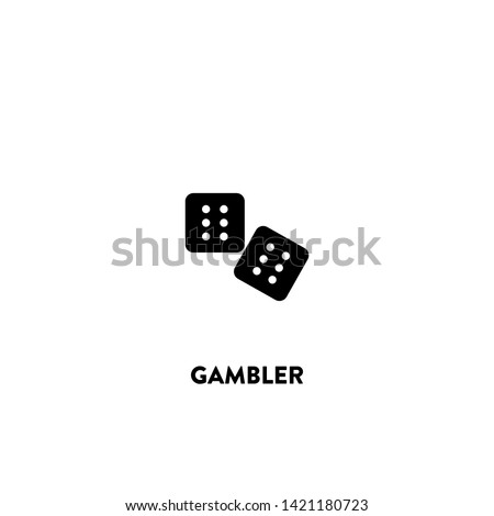 gambler icon vector. gambler sign on white background. gambler icon for web and app