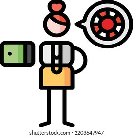 gambler isolated design element stock illustration. Vector on a white background