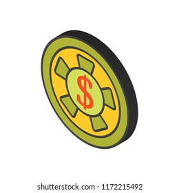 Gambler isometric left top view 3D icon