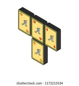Gambler isometric left top view 3D icon