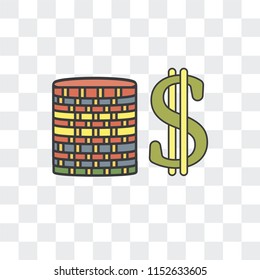 Gambler vector icon isolated on transparent background, Gambler logo concept