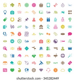 gambling 100 icons universal set for web and mobile 