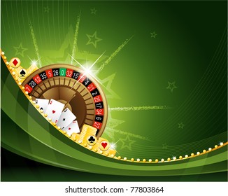 Gambling background with casino elements