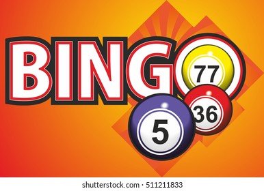gambling bingo with balls and cards