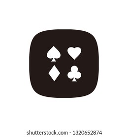 Gambling card icon sign symbol
