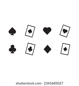 gambling card icon vector template illustration logo design