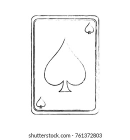 Gambling card isolated