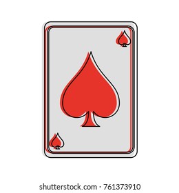 Gambling card isolated