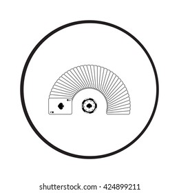 Gambling cards with casino chip vector icon