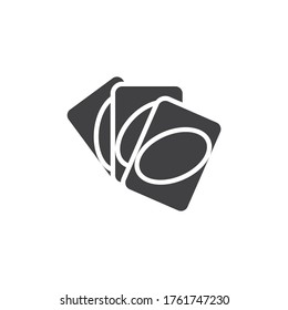 Gambling cards vector icon. filled flat sign for mobile concept and web design. Playing cards glyph icon. Casino symbol, logo illustration. Vector graphics
