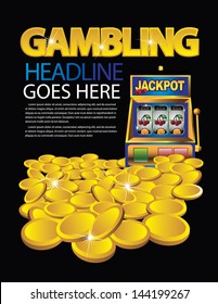 Gambling casino design layout template. EPS 10 vector, grouped for easy editing. No open shapes or paths.