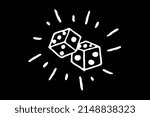 Gambling casino dice vector illustration hand drawing