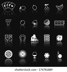 Gambling, casino icons 