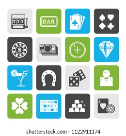 Gambling and Casino icons  - vector icon set 