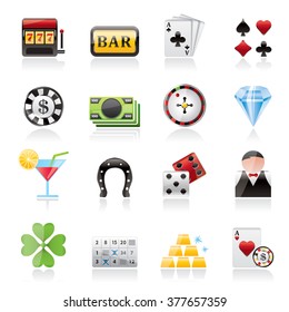 Gambling and Casino icons  - vector icon set 