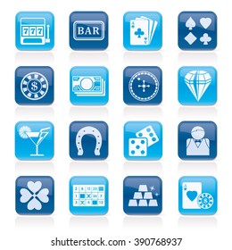 Gambling and Casino icons  - vector icon set 