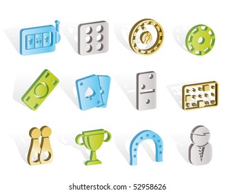 gambling and casino Icons - vector icon set