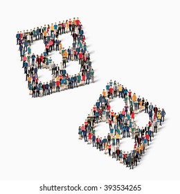gambling casino people vector