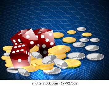 Gambling casino vector background