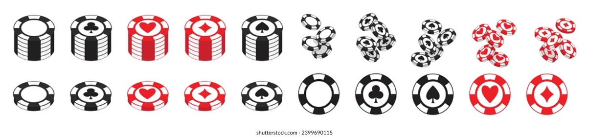 gambling chip for betting in casino playing poker