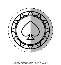 gambling chip icon thin line vector illustration eps 10