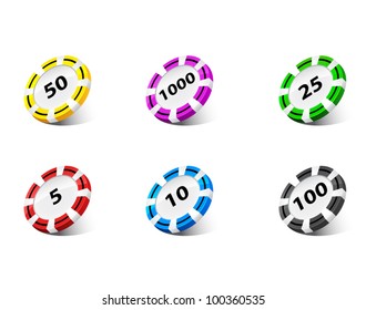 Gambling Chip for Poker and casino dollar games