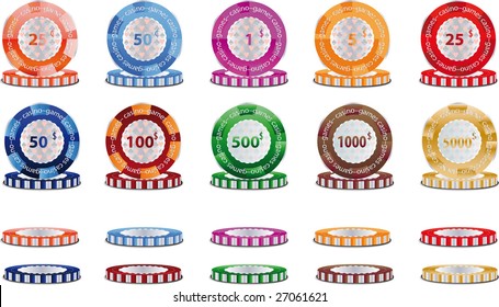 Gambling Chip for Poker and casino dollar games