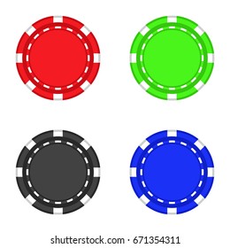Gambling chips. Graphic template. Vector illustration