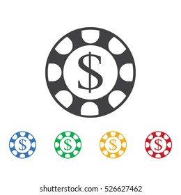Gambling chips icon 