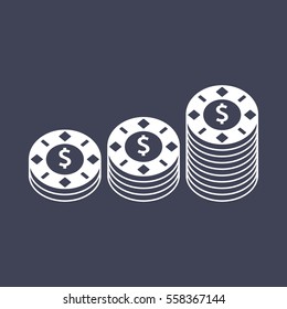Gambling chips icon