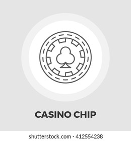 Gambling chips icon vector. Flat icon isolated on the white background. Editable EPS file. Vector illustration.