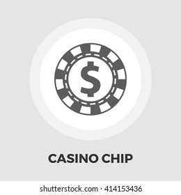 Gambling chips icon vector. Flat icon isolated on the white background. Editable EPS file. Vector illustration.