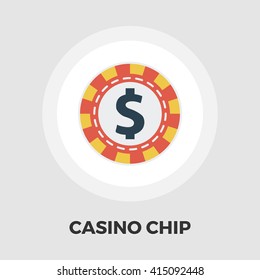Gambling chips icon vector. Flat icon isolated on the white background. Editable EPS file. Vector illustration.