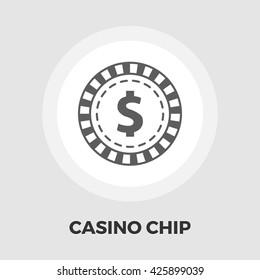 Gambling chips icon vector. Flat icon isolated on the white background. Editable EPS file. Vector illustration.