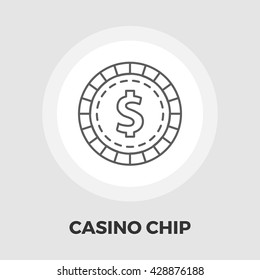 Gambling chips icon vector. Flat icon isolated on the white background. Editable EPS file. Vector illustration.