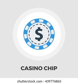 Gambling chips icon vector isolated on the white background.