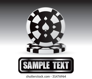gambling chips on nameplate