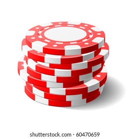 Gambling chips. Vector.