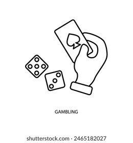 gambling concept line icon. Simple element illustration. gambling concept outline symbol design.