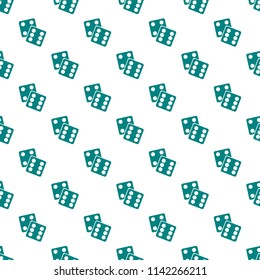 Gambling Dices Seamless Pattern on White Background Icon Vector Illustration