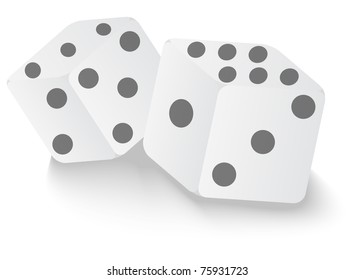 Gambling dices vector illustration