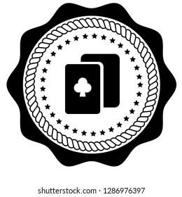 Gambling emblem. hazard icon and emblem