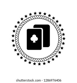 Gambling emblem. hazard icon and emblem