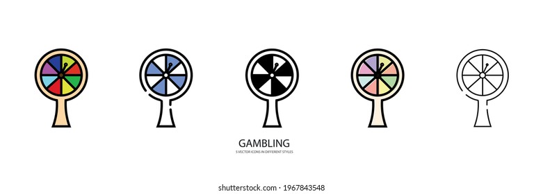 Gambling game vector type icon